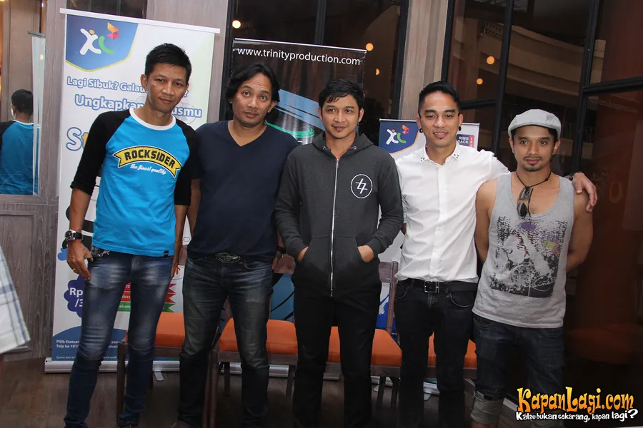 Ungu saat hadir di preskon ulang tahun Trinity Optima