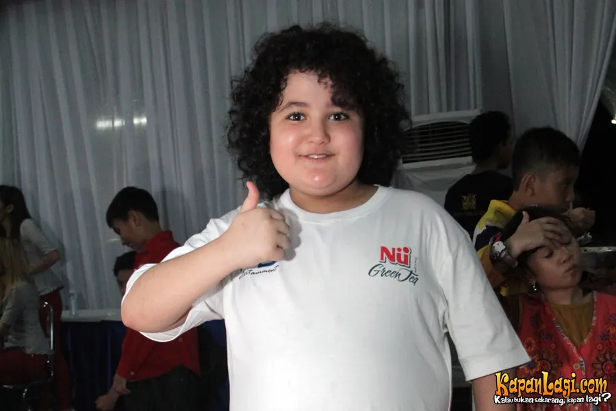 Diego Robbana antusias main bareng Pipik Dian dan Abizar | Foto: KapanLagi.com/Muhammad Rasyad