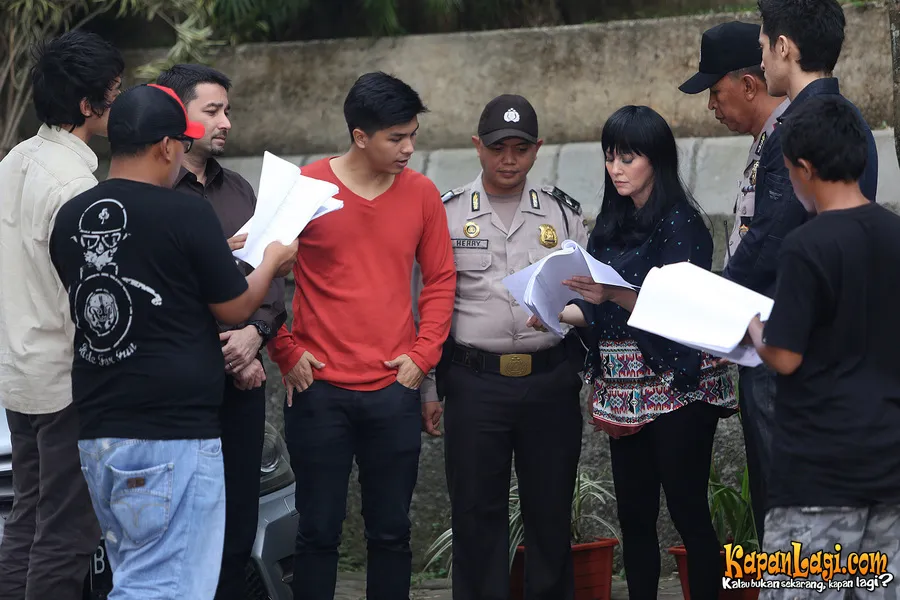 Suasana syuting sinetron KAU YANG BERASAL DARI BINTANG.