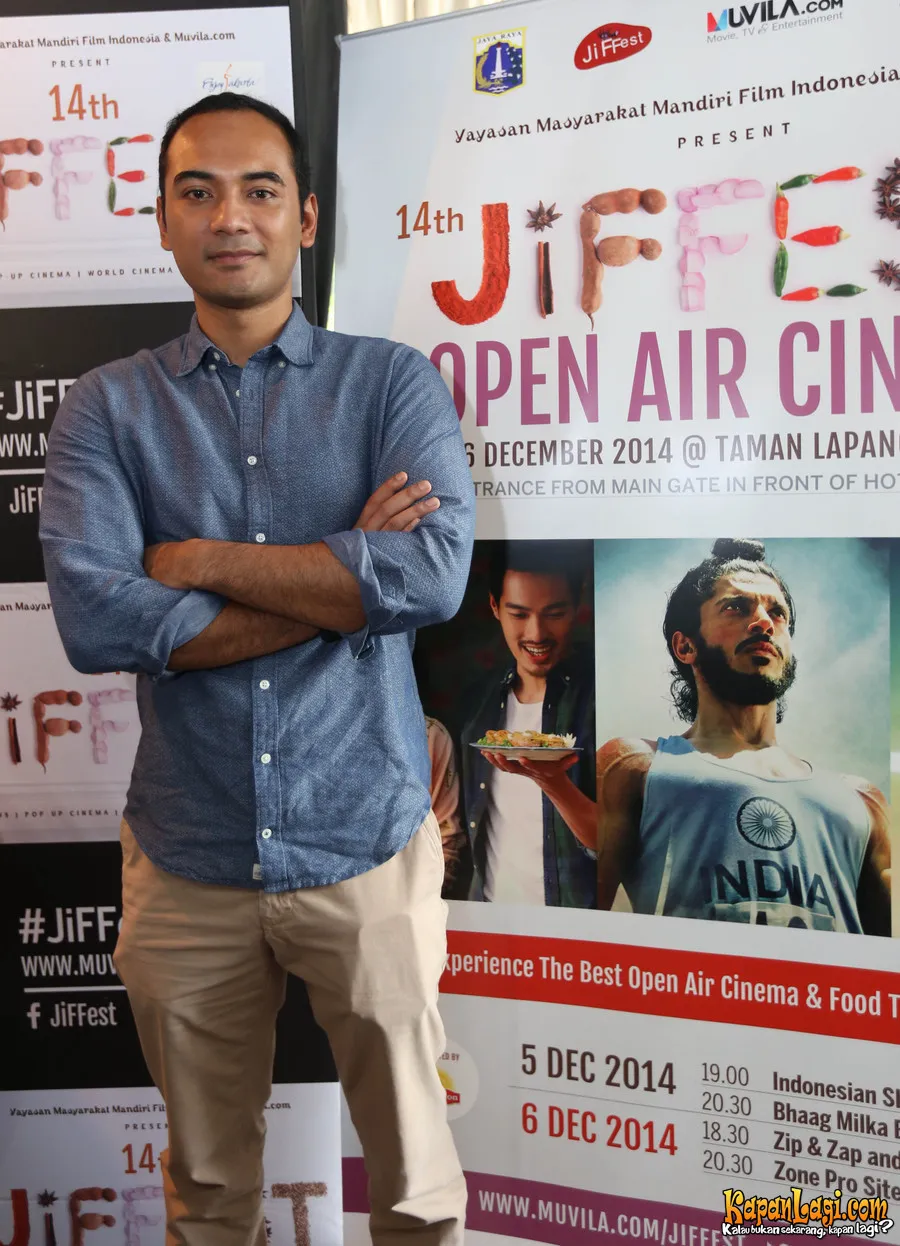 Ario Bayu sebagai salah satu brand ambassadornya gembira menyambut penyelenggaraan Open Air Cinema. (KapanLagi.com®/ Budy Santoso)