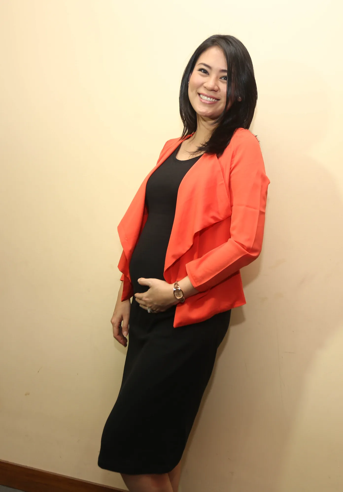 Helena Idol bahagia tengah hamil 4 bulan. / KapanLagi.com/BudySantoso