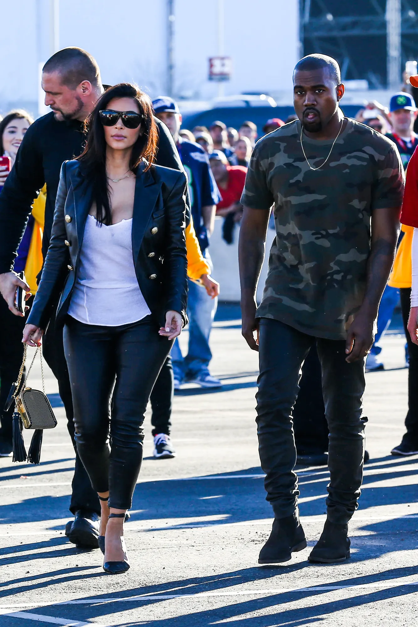 Kim Kardashian dan Kanye West @foto: © Splashnews.com