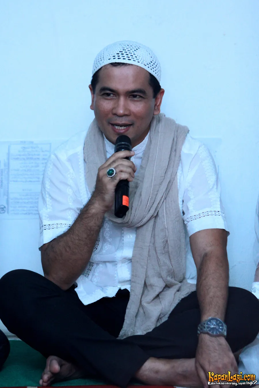 Khrisna Mukti tk menyangka dapat dukungan dari mantan kekasih. Foto: KapanLagi.com®/Muhammad Akrom Sukarya