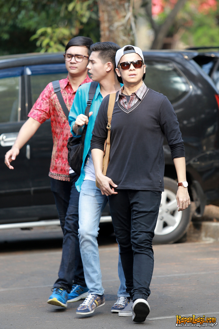 Trio Aseek di sela-sela syuting 'Syamson' / KapanLagi® - Budy Santoso