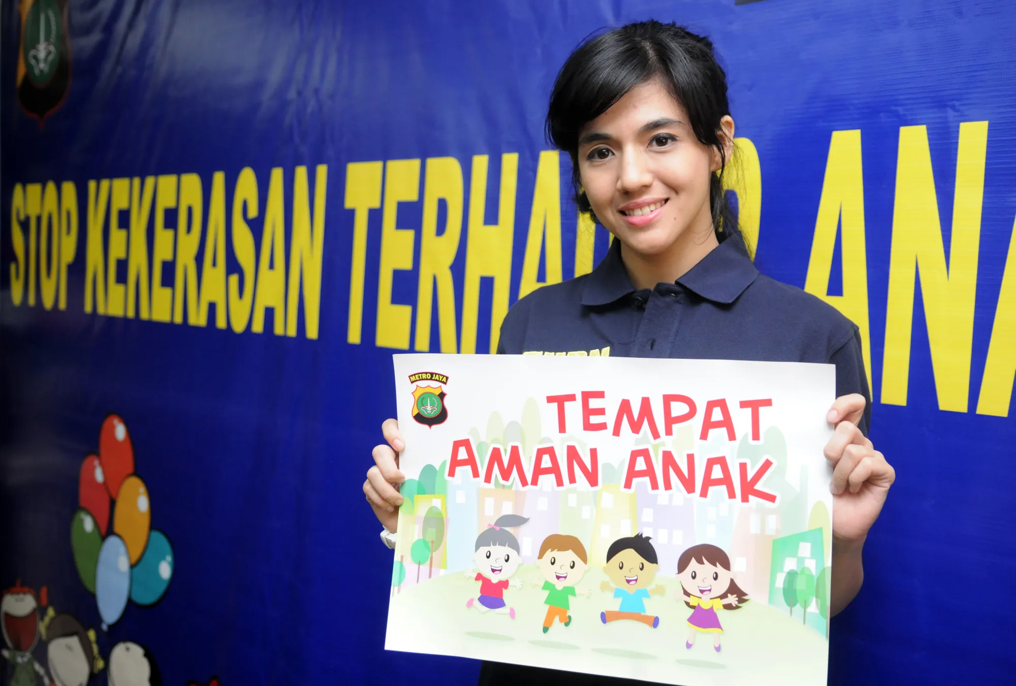 Una suarakan dukungan untuk perlindungan anak © KapanLagi.com®/Bayu Herdianto