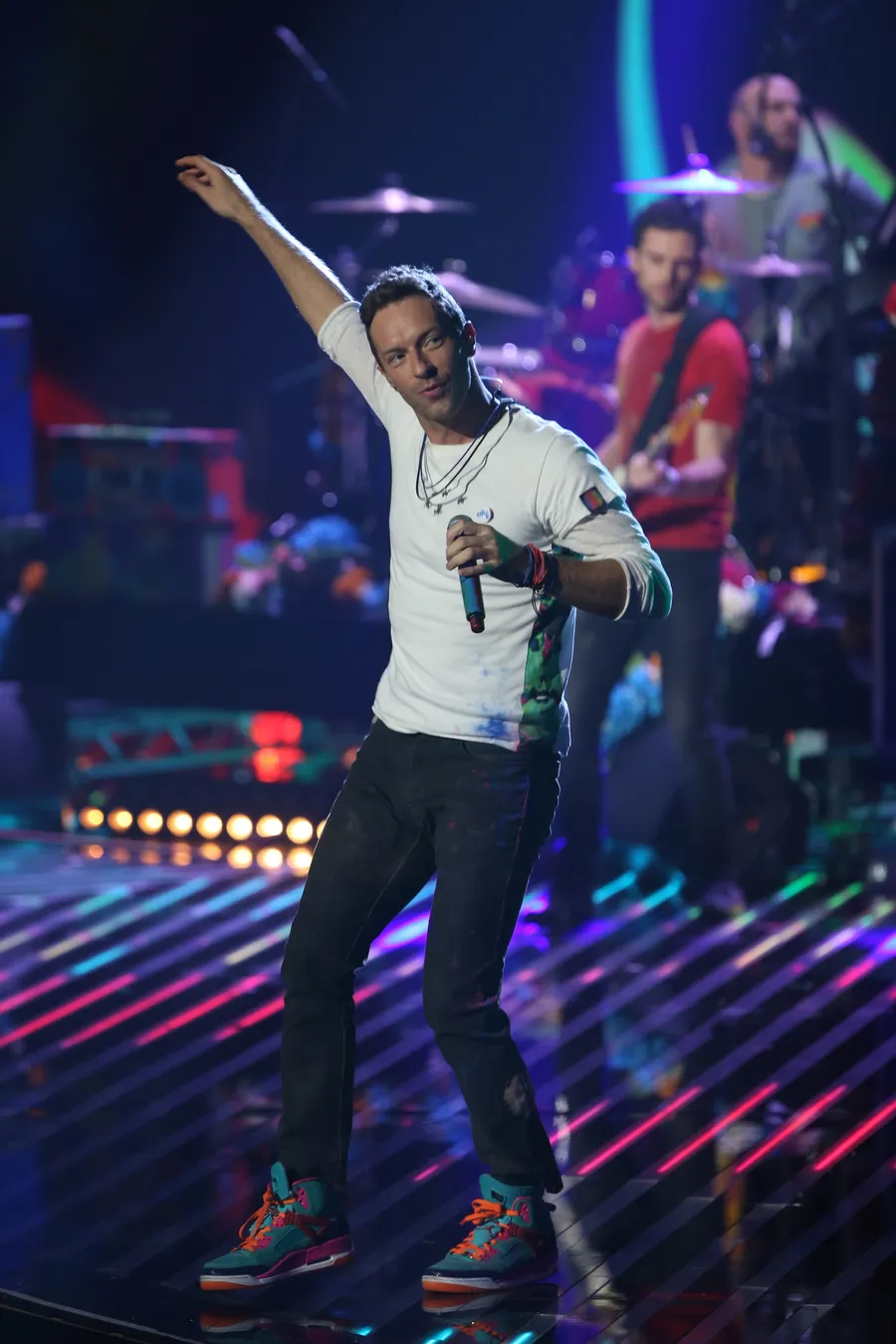 Salah satu pihak representatif Coldplay mengatakan kepada sumber Rolling Stone bahwa tak ada kebenaran dari berita bakal tampilnya band asal Inggris ini di Israel - Palestina © splashnews.com