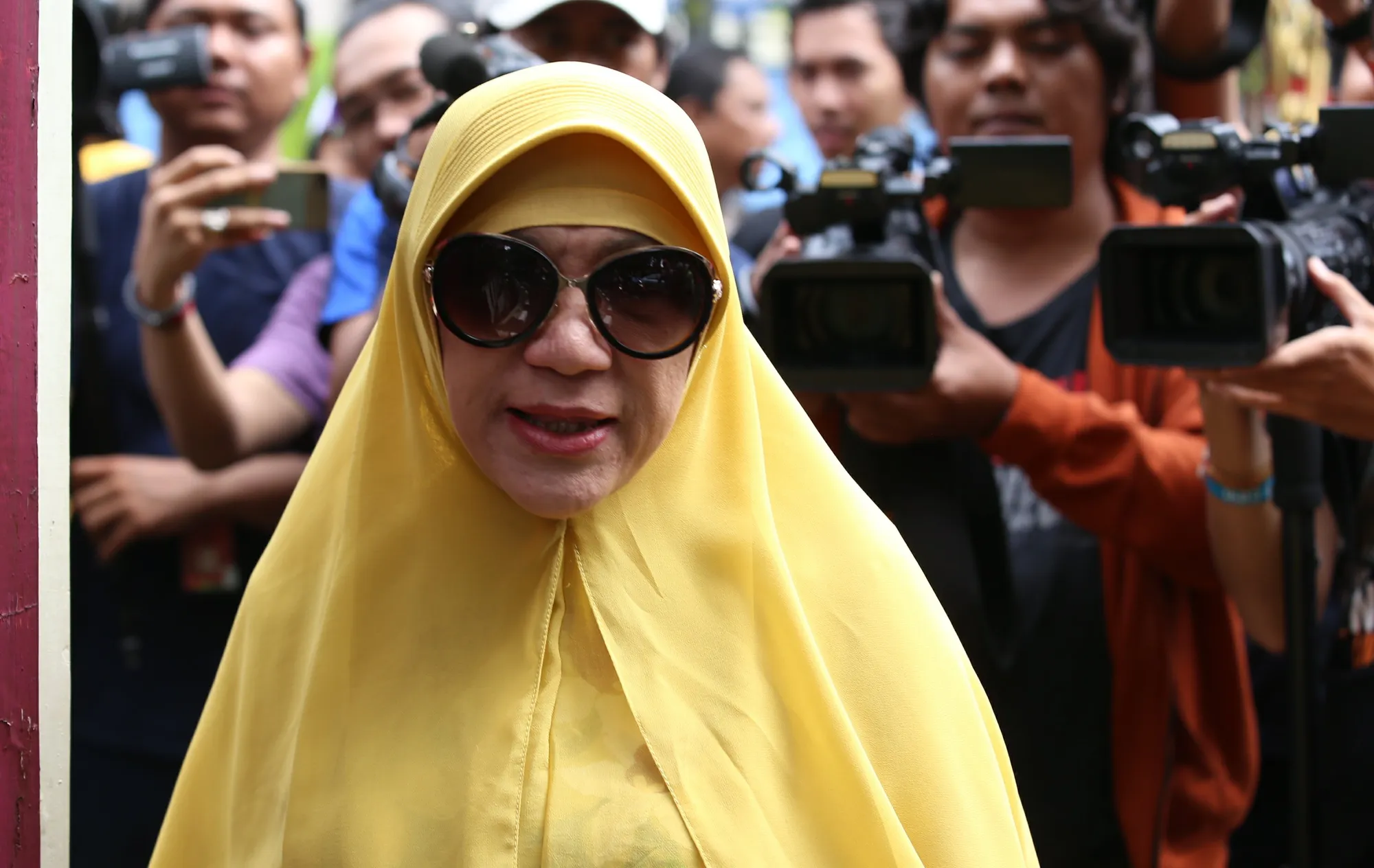 Dorce masih yakin Saipul Jamiell tak bersalah © KapanLagi.com®/Agus Apriyanto