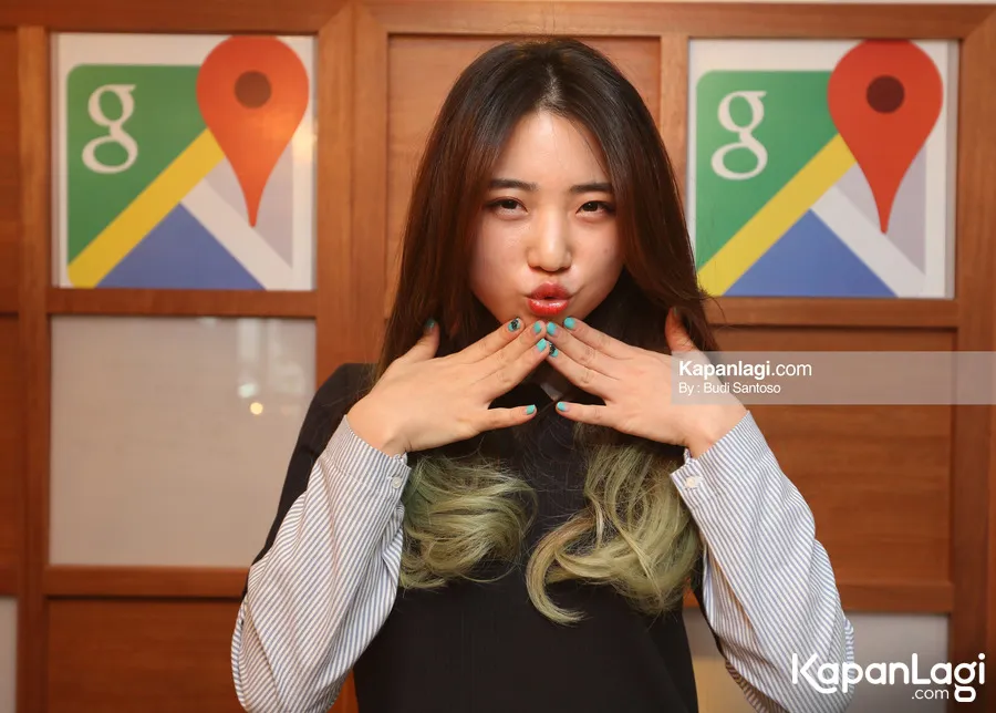 Han Yoora yang mengaku ngefans banget dengan Syahrini karena sukses menjadi trend setter di Indonesia. ©KapanLagi.com/Budy Santoso