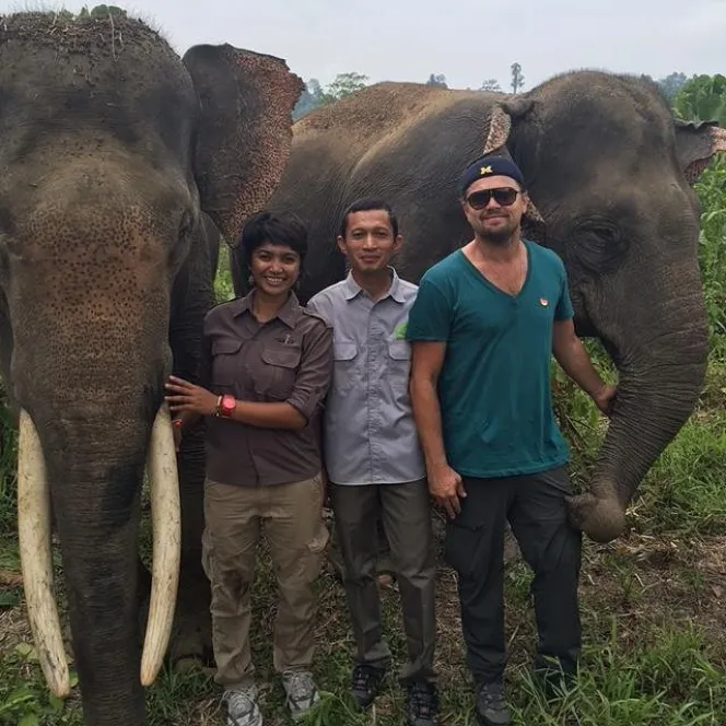 Foto Leonardo DiCaprio saat berkunjung ke Aceh. / ©instagram.com/leonardodicaprio