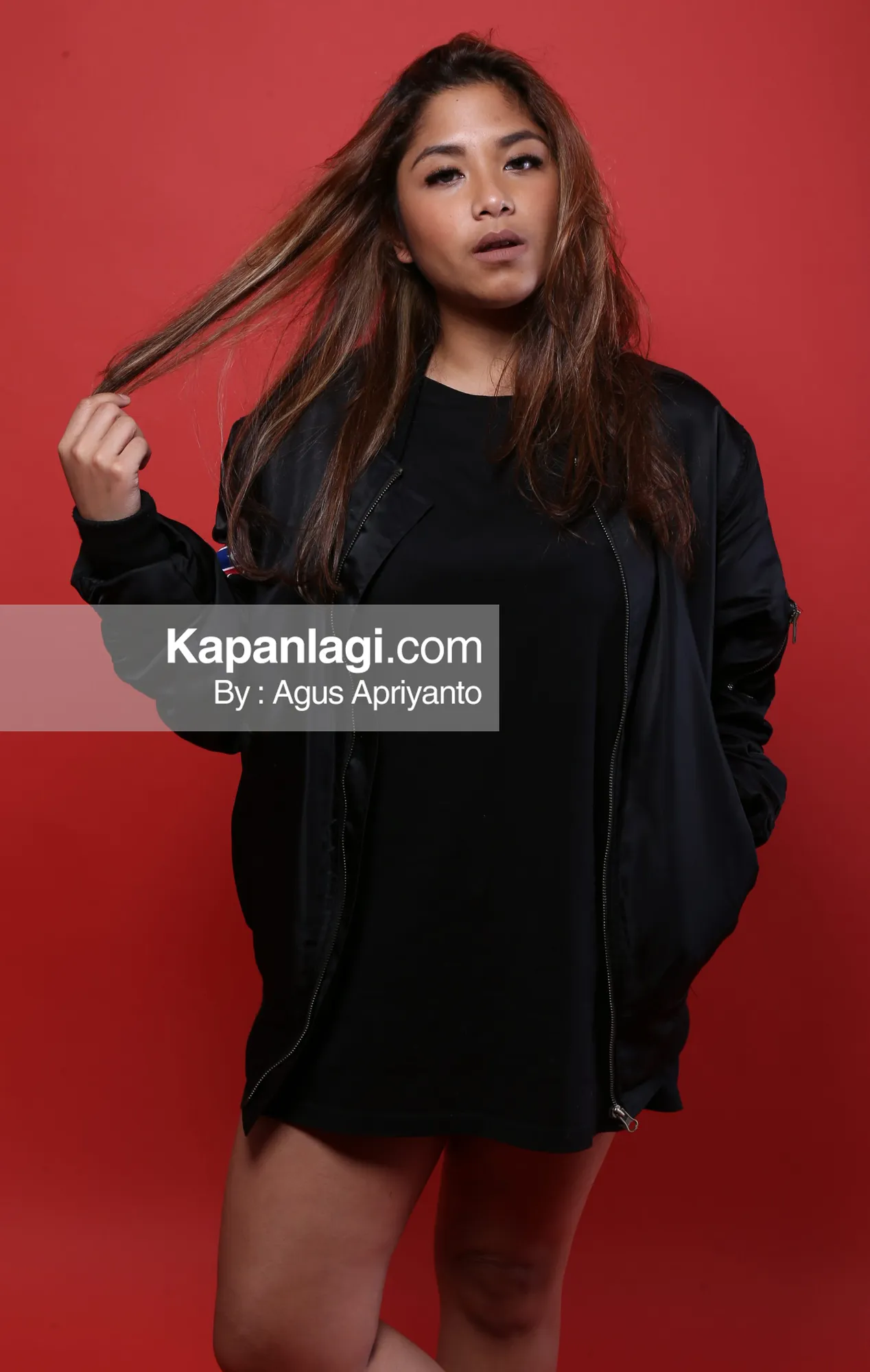 Senada dengan Sophia Latjuba, Nadine Waworuntu menolak wacana full day school © KapanLagi.com/Agus Apriyanto