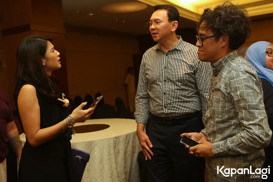 Ahok mengaku baper saat melihat adegan Rangga bertemu kembali dengan ibunya © KapanLagi.com®/Budy Santoso