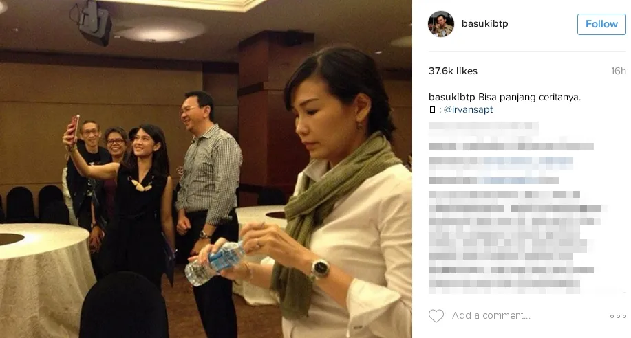 Ahok ingin Cawagub pasangannya seperti Dian Sastro © Instagram/basukibtp