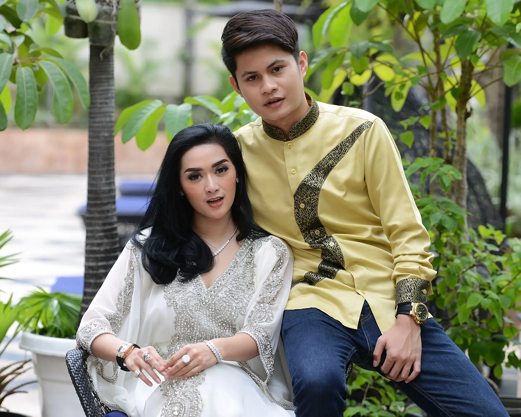 Walau umur terpaut 6 tahun, Esal Revano tetap merasa nyaman dengan Tiara Dewi © KapanLagi.com/Bambang E. Ros