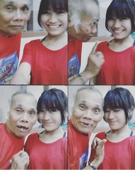 Didin Boneng dan putri cantiknya yang dianggap mirip artis Korea. ©Instagram/titisbulan