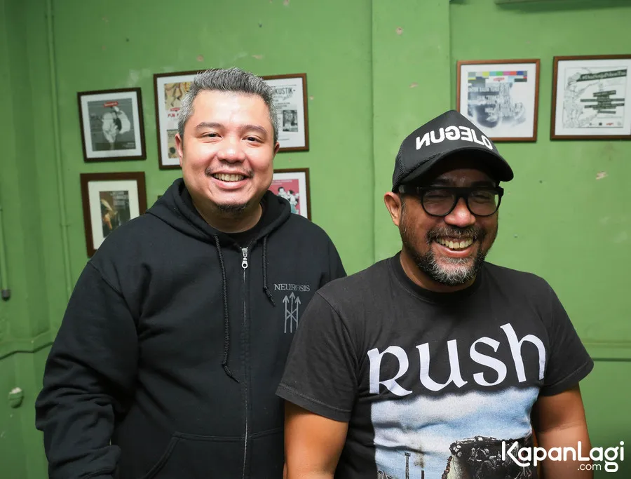 Ricky dan Khemod mengatakan bahwa Seringai sedang mengerjakan album baru mereka © KapanLagi.com/Muhammad Akrom Sukarya