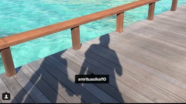 Saat-saat Amri dan Cita berlibur di Maldives © instagram.com