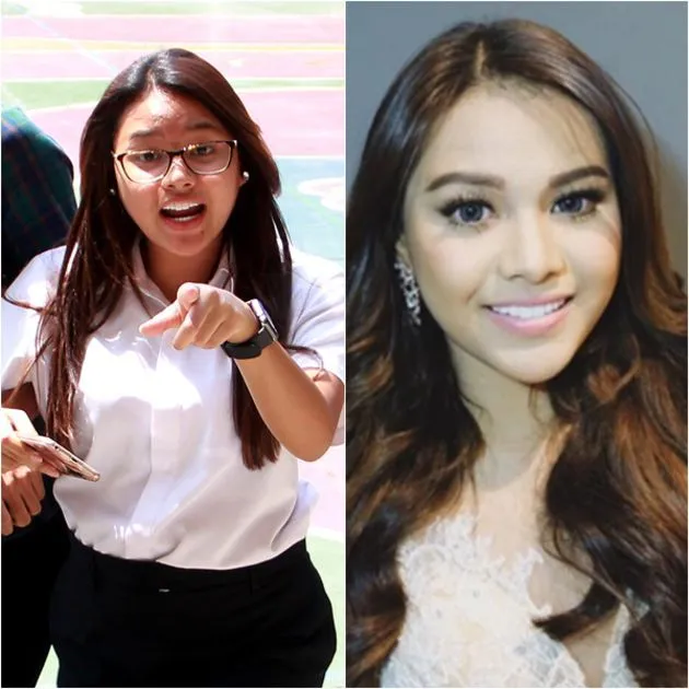Aurel ikut ujian paket C. No make-up vs make-up.  / © KapanLagi.com®