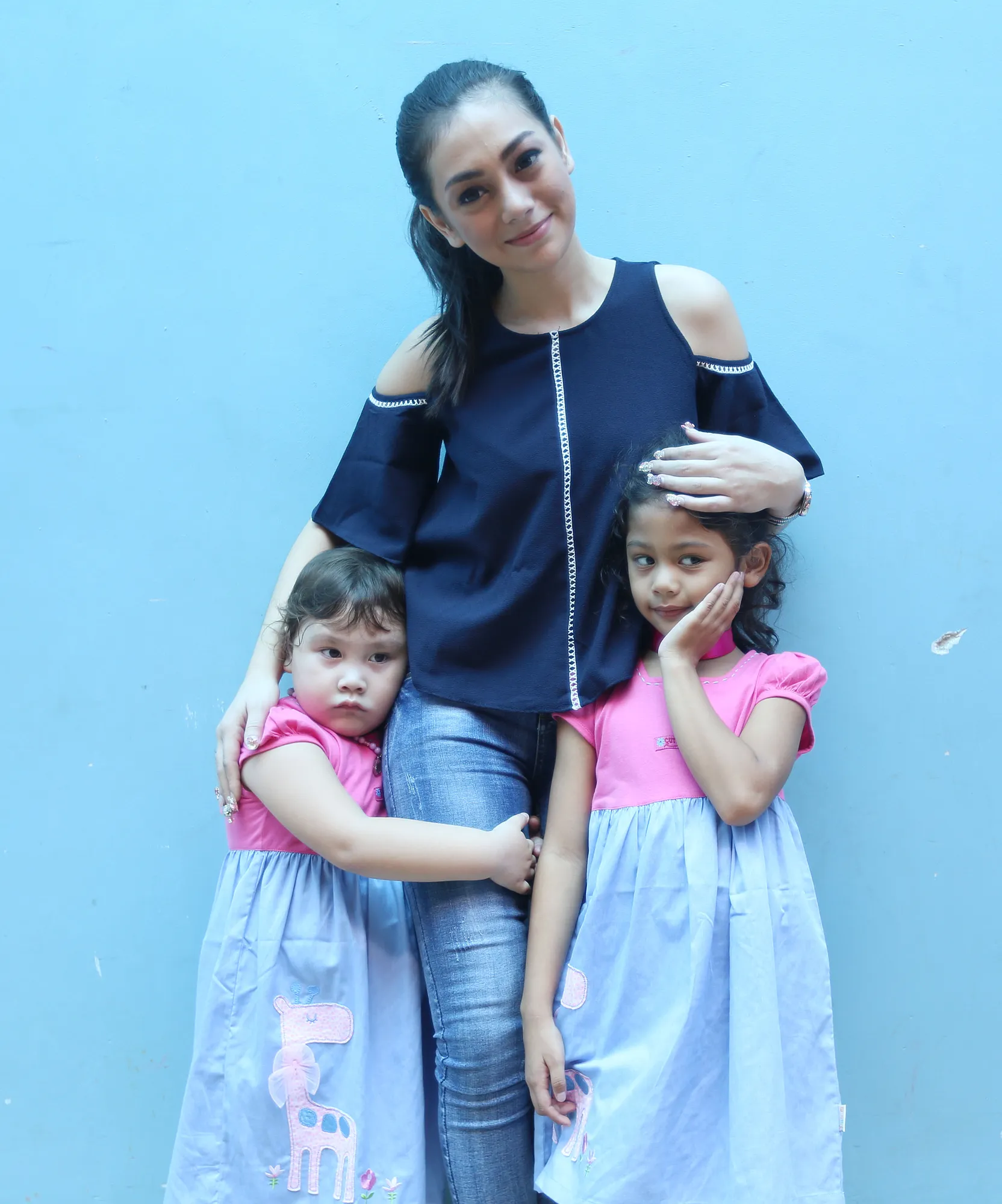 Dua buah hati Celine sudah sangat dekat dengan Stefan © KapanLagi.com®/Budy Santoso