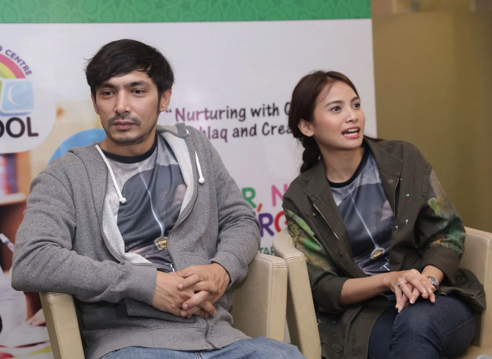 Acha Septriasa dan Abimana mendadak jadi guru di momen Hari Guru © KapanLagi.com®/Bayu Herdianto