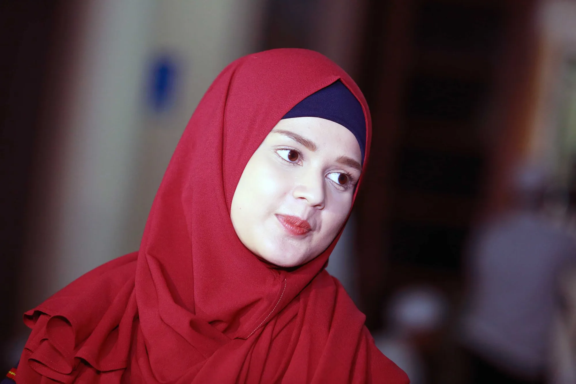 Soal hijab, Cut Meyriska lebih memilih gaya yang simpel © KapanLagi.com/Muhammad Akrom Sukarya