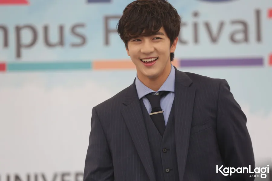 Thunder saat menghadiri K-Food Campus Festival 2017. © KapanLagi.com/Budy Santoso