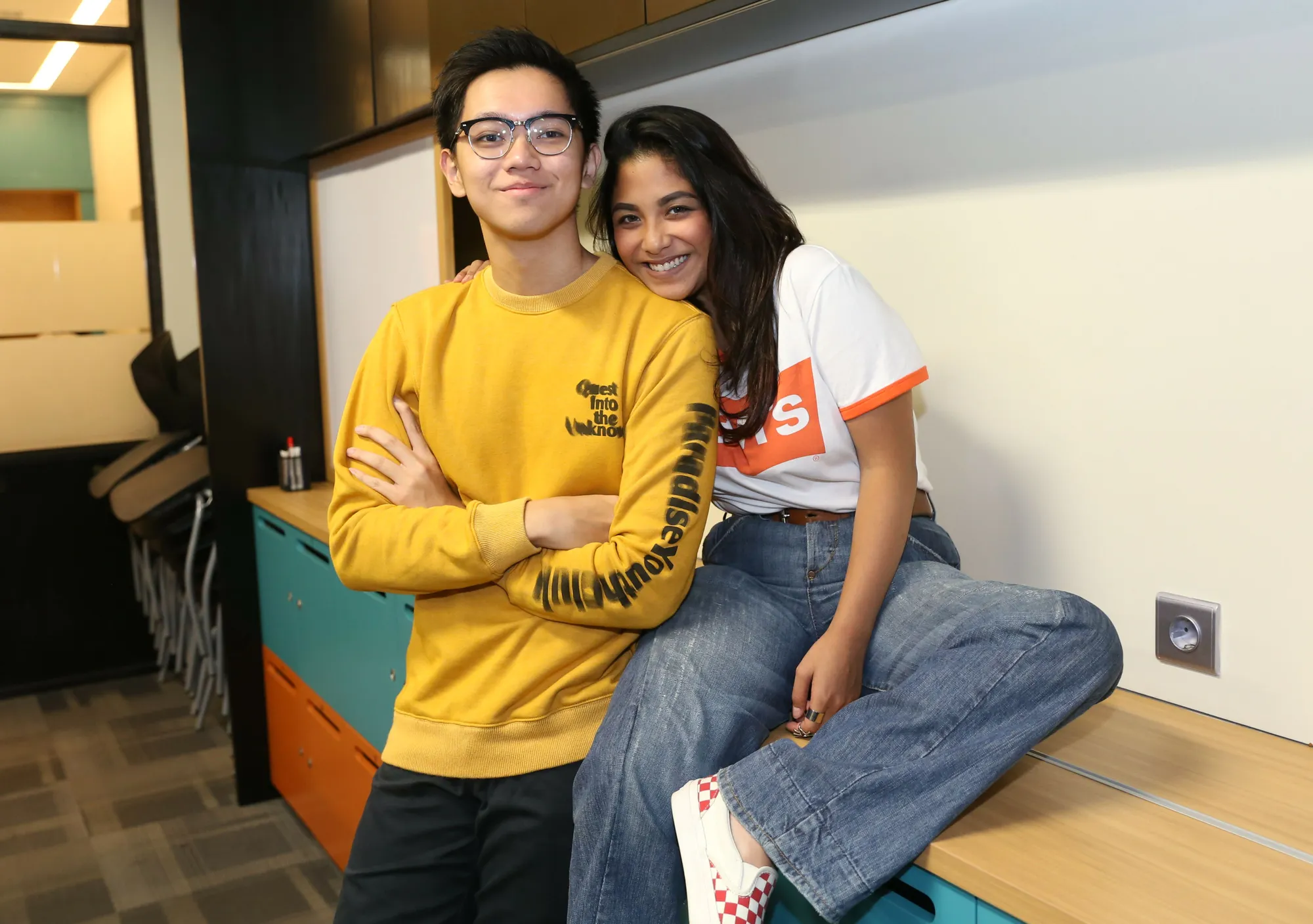 Tak hanya dekat, Brandon dan Nadine tahu cara mengatasi teman-teman mereka yang ada dalam keadaan 'bad mood' © KapanLagi.com/Agus Apriyanto