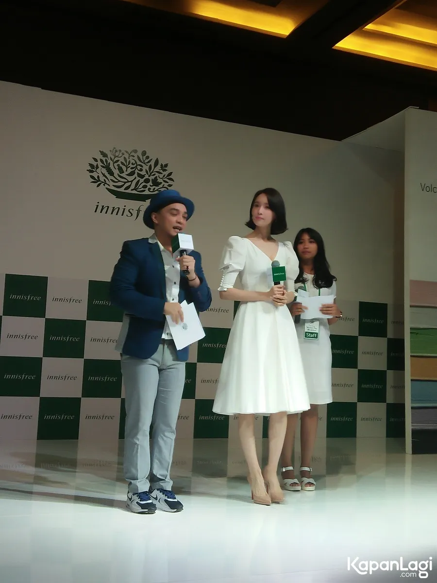Yoona Girls Generation saat hadiri event Innisfree di Jakarta. © KapanLagi.com/Nuzulur Rakhmah