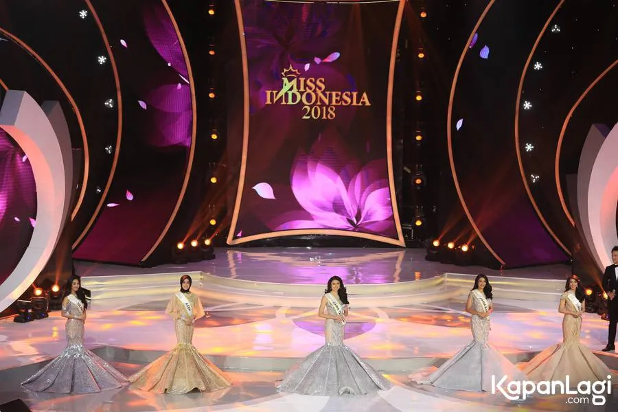 Meski tak menang, Raudha berhasil masuk babak lima besar Miss Indonesia 2018. Credit: KapanLagi.com/Agus Apriyanto