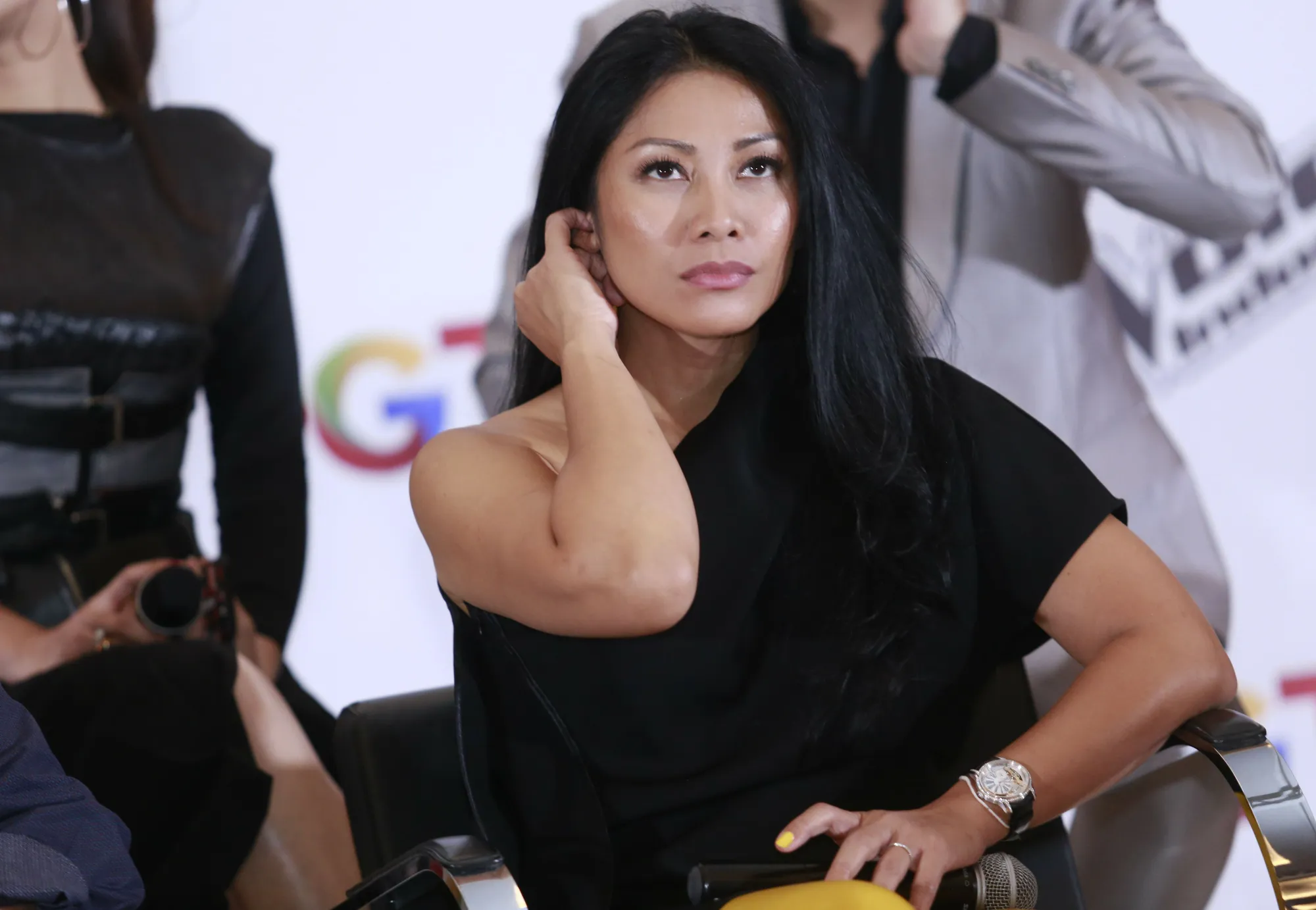 Anggun C Sasmi certiakan kesibukannya © KapanLagi.com/Agus Apriyanto