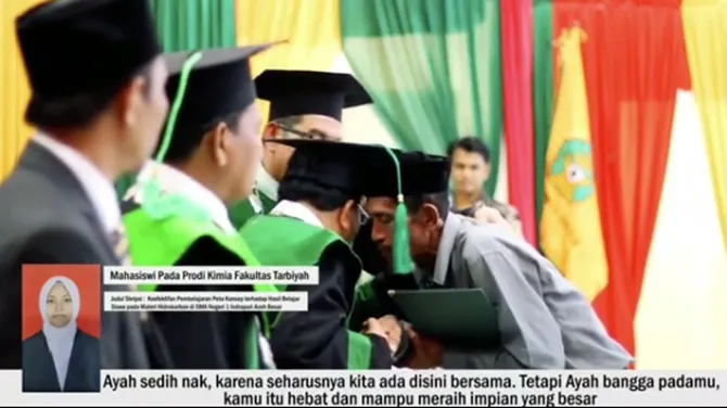 Rina dinyatakan lulus 13 sebelum meninggal (credit: instagram.com/uin_arraniry_official)