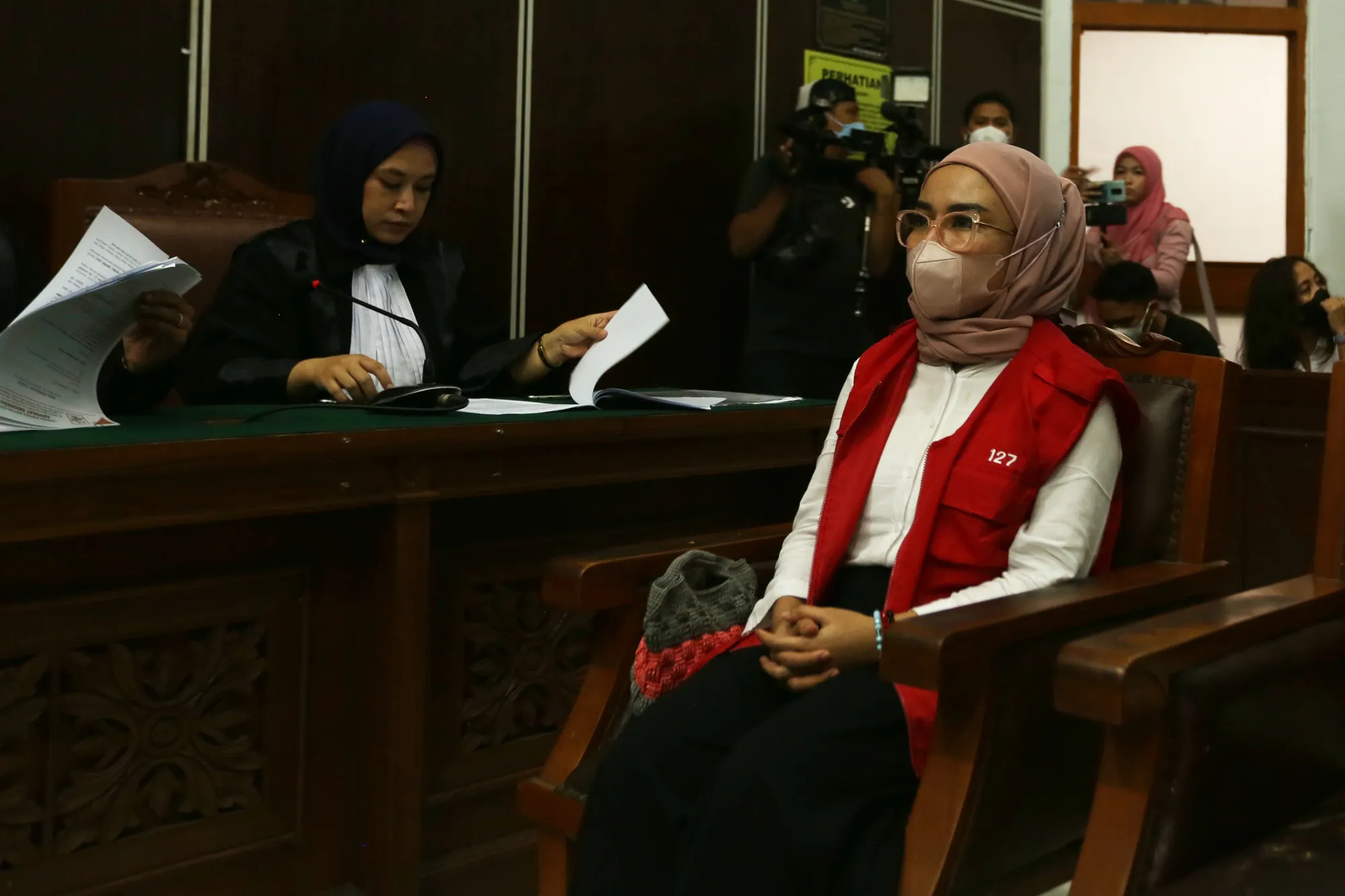 Medina Zein membantah lakukan pengancaman. (credit: Kapanlagi.com/Budy Santoso)