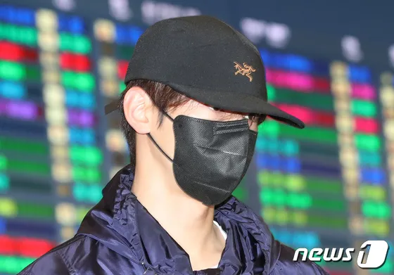 Cha Eun Woo tiba di Korea pasca kabar duka kematian Moonbin (20/4/2023). credit: News1