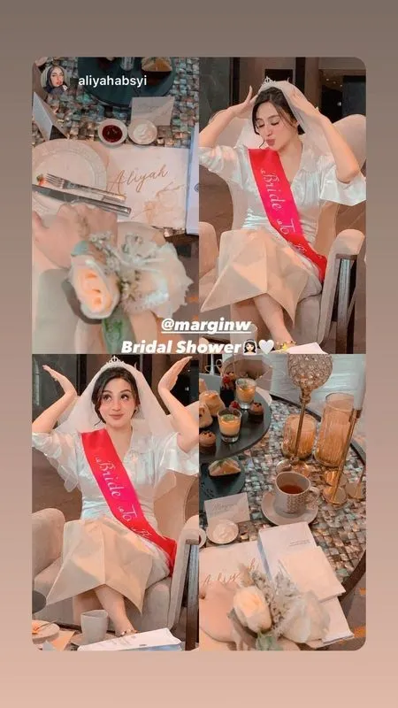 9 Foto Bridal Shower Margin Wieheerm Calon Istri Ali Syakieb, Serba Putih dan Dihadiri Para Sahabat: Ada Lesti Kejora!