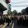 9 Foto Suasana Tegang Demo Berujung Kerusuhan di Kayu Tangan Malang