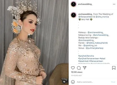 9 Potret Penampilan Citra Monica Istri Ifan Seventeen di Acara Resepsi, Aura Cantik Disebut Mirip Mendiang Dylan Sahara