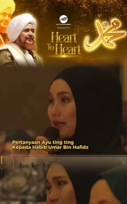 Ayu tidak kuasa menahan tangis saat bertanya kepada Habib Umar bin Hafidz mengenai bagaimana menjaga kesabaran serta husnudzon kepada Allah SWT.