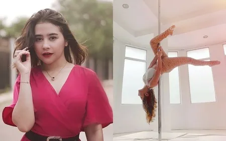 Deretan Foto Prilly Latuconsina Jungkir Balik Lakukan Pole Dance, Pamerkan Body Lentur dan Super Langsing!