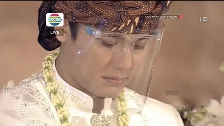 Deretan Potret Ekspresi Wajah Haru Rizky Billar di Acara Akad Nikah dengan Lesti, Perasaan Bahagia yang Tak Terbendung