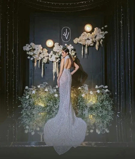 Detail Dress Wedding Dinner Jessica Iskandar, Mewah Berhias 30 Ribu Kristal Sulam Tangan