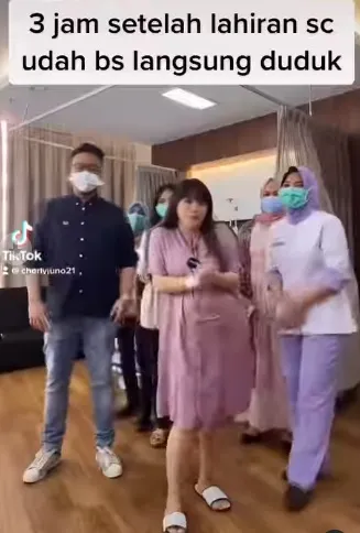 Foto Cherly Juno Eks Cherrybelle, Baru Lahiran Lewat Operasi Caesar Langsung Goyang TikTok dan Tak Merasa Sakit