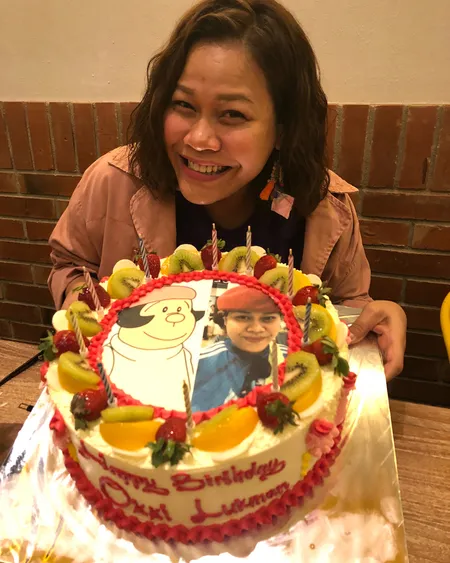 FOTO Kue Tart Berfoto Jaiko, Jadi Kejutan Ulang Tahun Okky Lukman