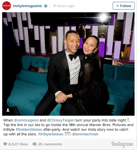 FOTO: Momen Unik Selebriti di Balik Megahnya Golden Globe 2017