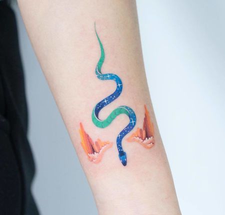 48+ Simple Tattoo Ular Pictures