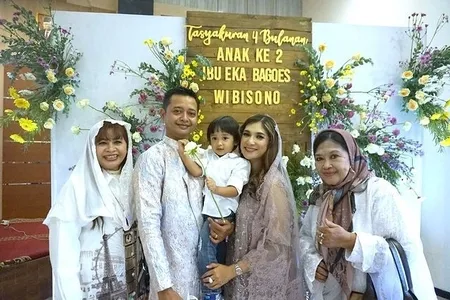 FOTO Tasyakuran 4 Bulan Kehamilan Kedua Eka Frestya, Bumil Cantik Makin Glowing Abis