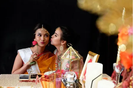 FOTO:Siap Menikah, Vanessa Angel Gelar Pesta Lajang Bertema India