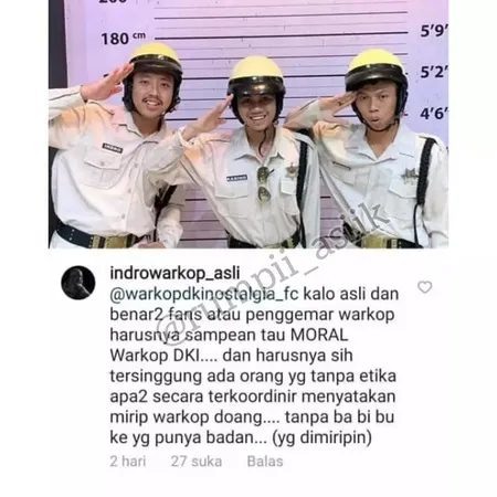 Kronologi Indro Warkop Gak Terima Ada 3 Orang Pria Mirip Warkop DKI, Bukan Fans - Tidak Ada Izin