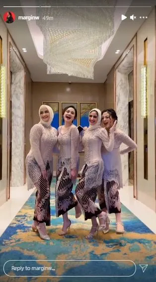 Nggak Kalah dari Lesti! 9 Potret Bridesmaid di Akad Nikah Leslar, Dinda Hauw Cantik Manglingi - Margin Wieheerm Pamer Babybump