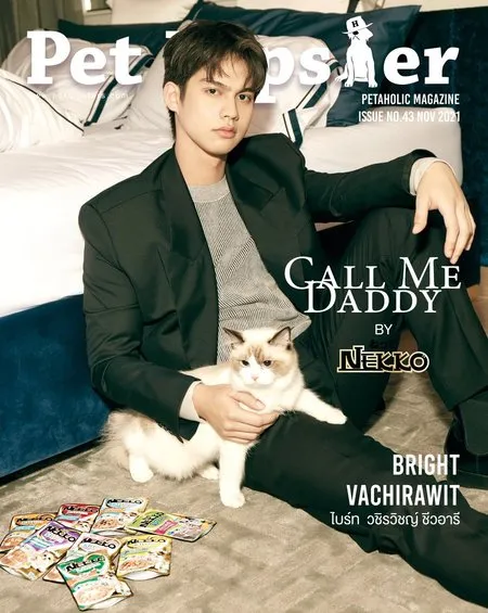 Pemotretan Bright Vachirawit Bareng Ame Si Kucing Kesayangan, Daddy Ganteng dan Anabul Super Cute