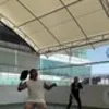 7 Potret Ayu Ting Ting Pertama Kali Jajal Pickleball, Banyak Kocaknya Main Bareng Wendy Cagur