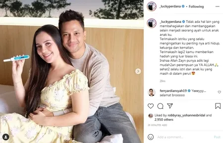Potret Lucky Perdana dan Lidi Brugman Umumkan Kehamilan Kedua, Dulu Dituding Selingkuh - Kini Bahagia
